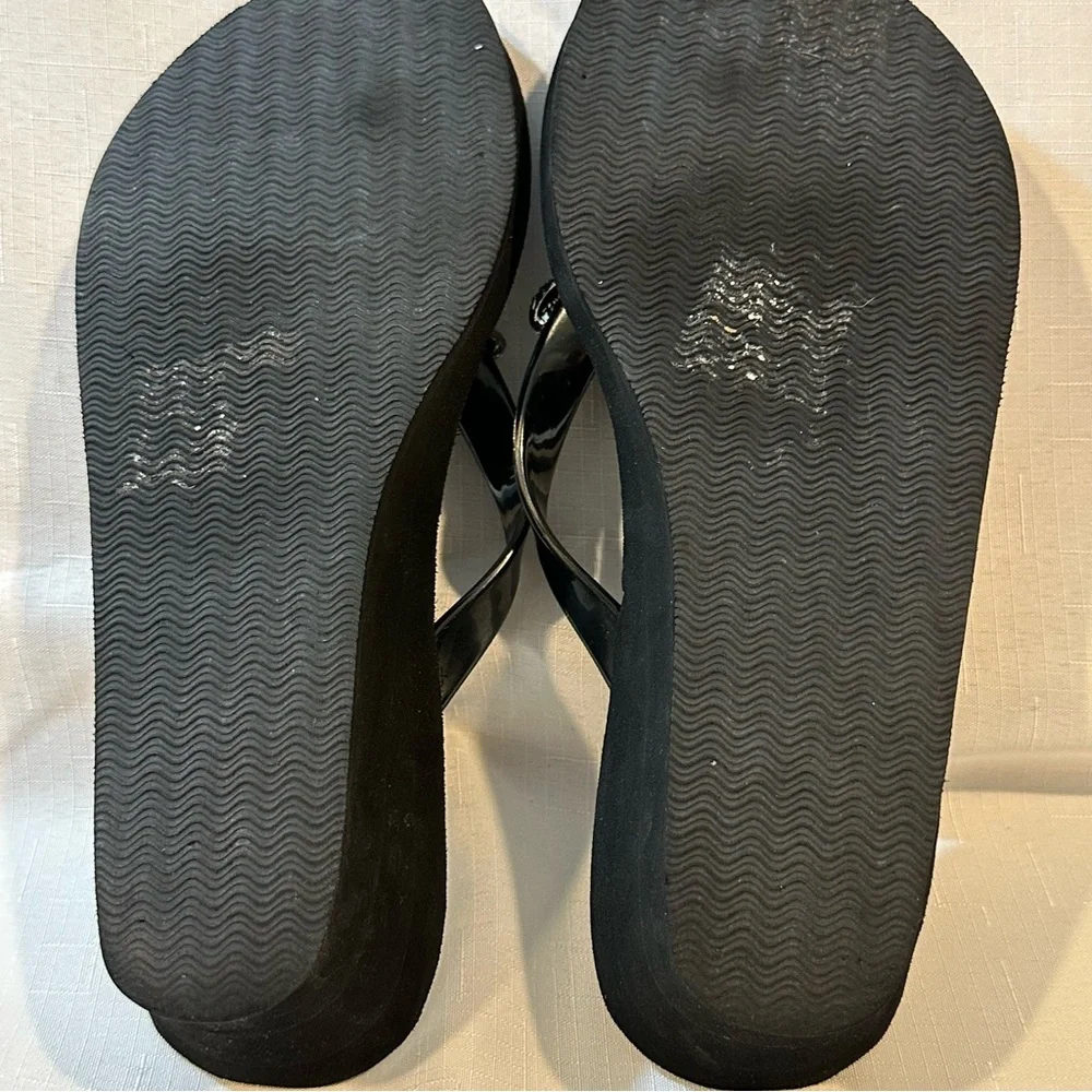 Tommy Bahama Black Rhinestone Starfish Flip Flops Size 9 Beach Glam Sandals - Picture 5 of 9